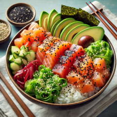 Pokebowl Vegetarisk Halloumi