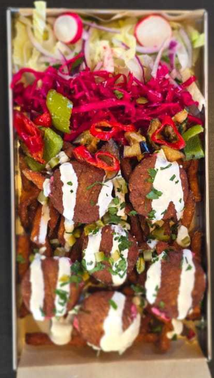 Falafel med Pommes Tallrik