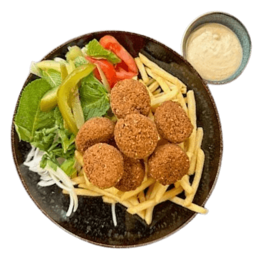 Falafel Tallrik Med Pommes