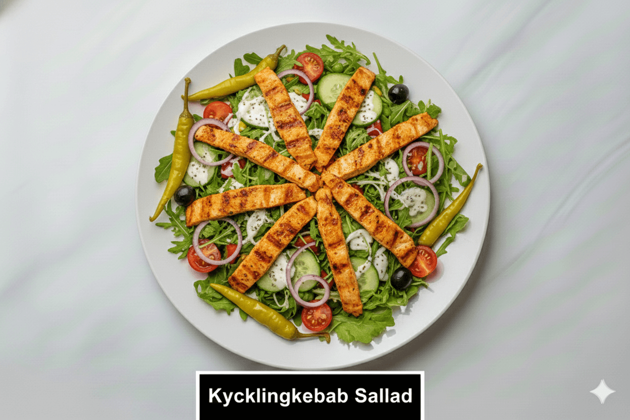 Kycklingkebab Sallad