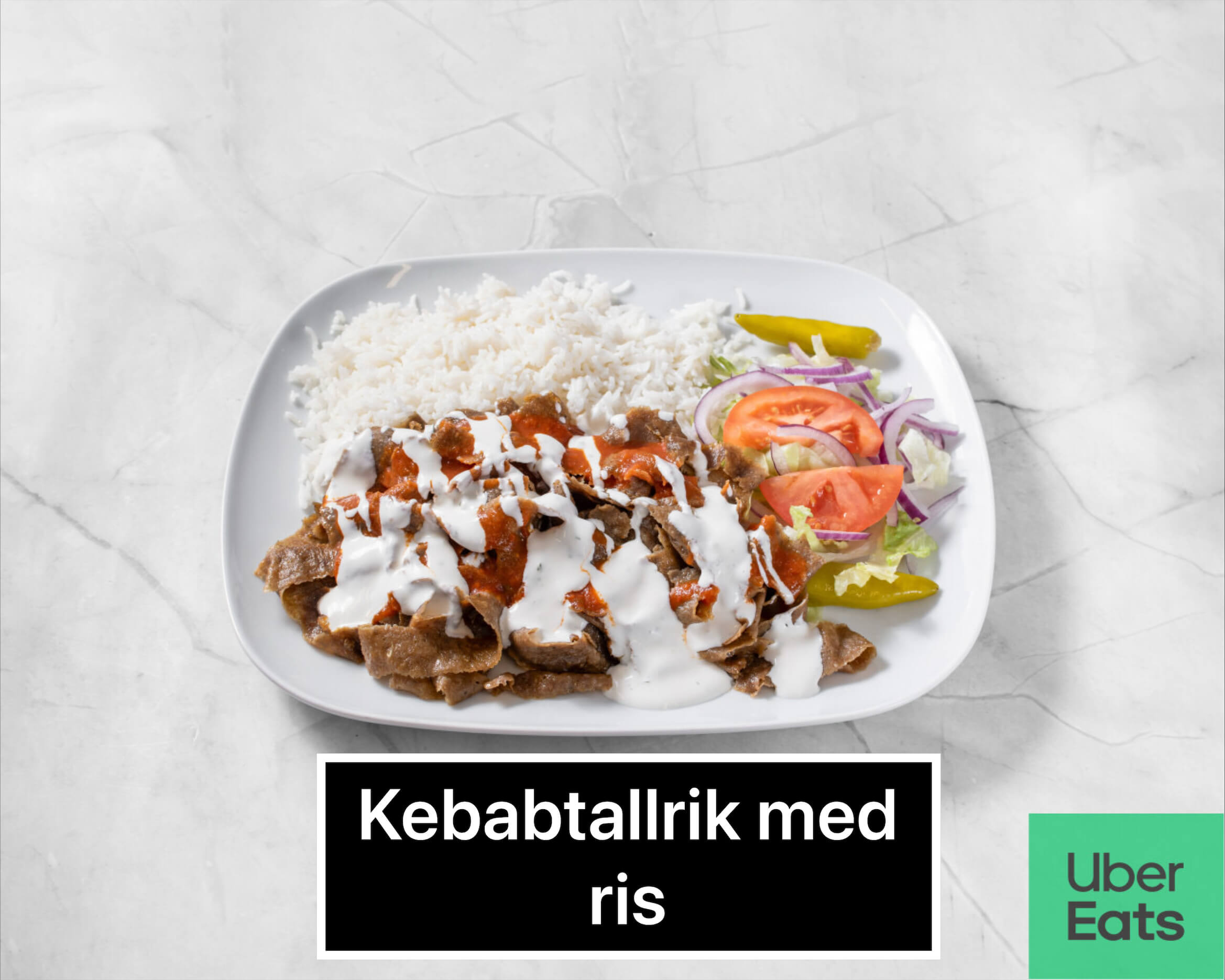 Kebabtallrik - Med Ris