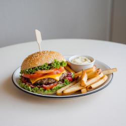 Cheeseburgaretallrik 90g