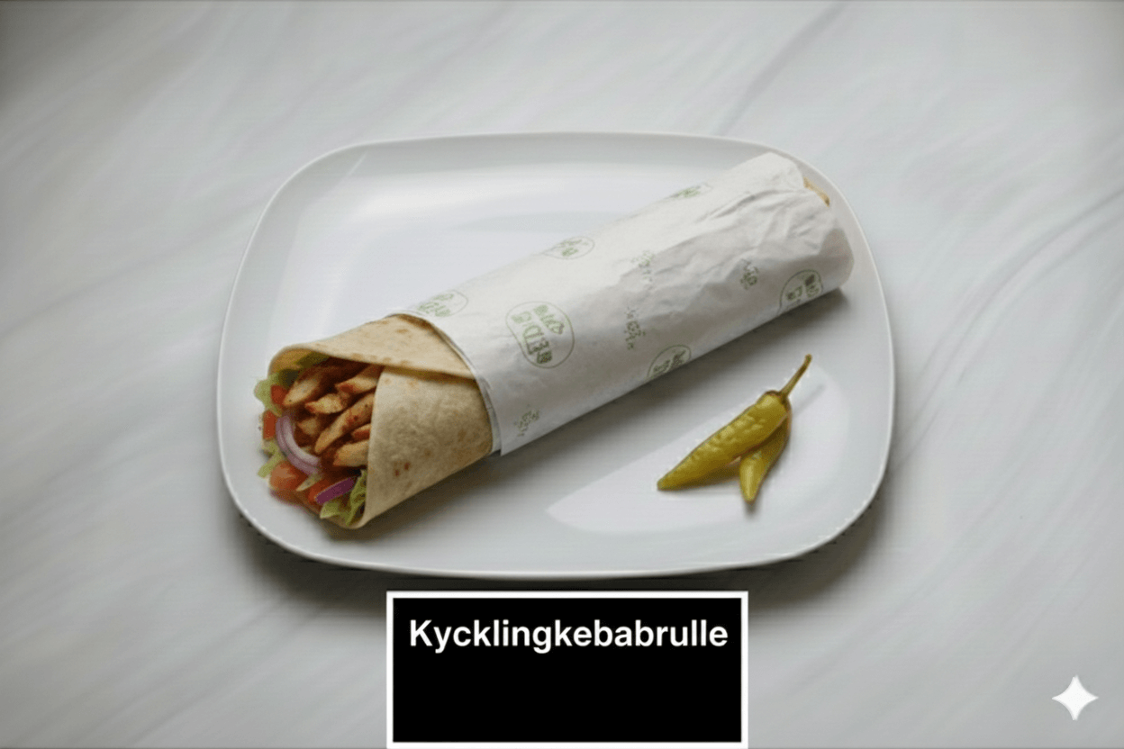 Kycklingkebabrulle