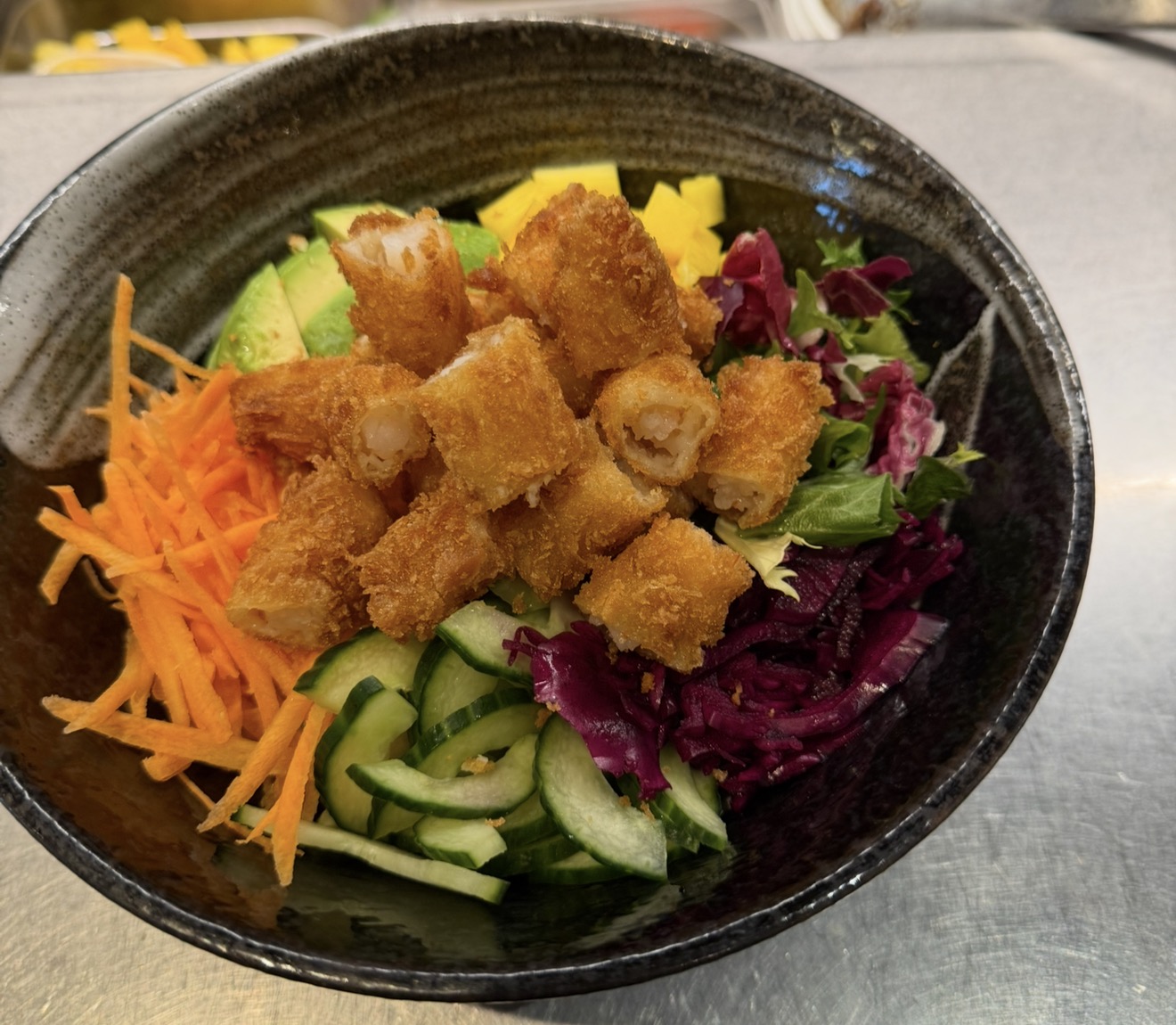 Poke Bowl Friterade räkor