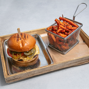 Angusburgare - Bara bröd